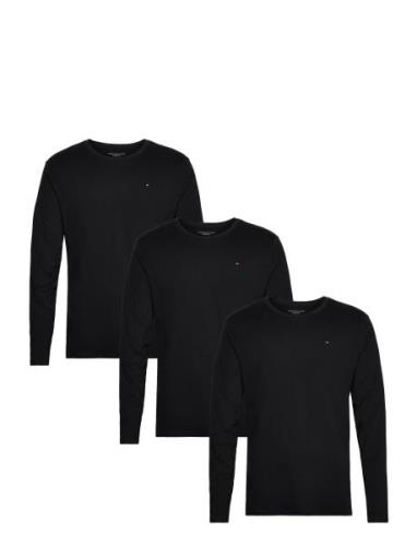 3P Ls Tee Tops T-shirts Long-sleeved Black Tommy Hilfiger