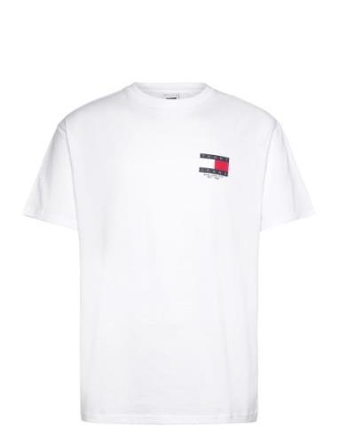 Tjm Reg Rwb Sig Flag Tee Ext Tops T-shirts Short-sleeved White Tommy J...