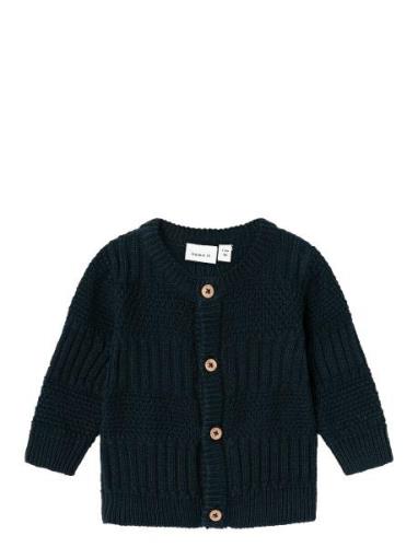 Nbmnabel Ls Knit Card Tops Knitwear Cardigans Navy Name It