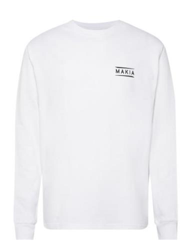 Navigator Long Sleeve Tops T-shirts Long-sleeved White Makia