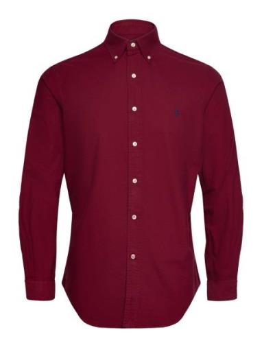 Custom Fit Garment-Dyed Oxford Shirt Tops Shirts Casual Red Polo Ralph...