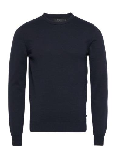 Maj S Tops Knitwear Round Necks Navy Matinique