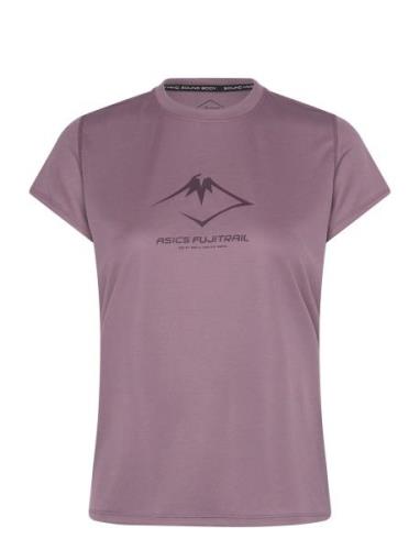 Fujitrail Logo Ss Top Sport T-shirts & Tops Short-sleeved Purple Asics