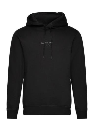 Monologo Hoodie Tops Sweat-shirts & Hoodies Hoodies Black Calvin Klein...