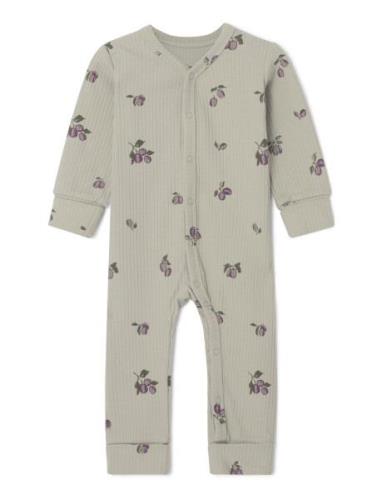 Prune Green Rib Jersey Sie Pyjama Sie Jumpsuit Haalari Green Garbo&Fri...