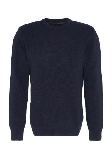 Barbour Holden Crew Tops Knitwear Round Necks Navy Barbour