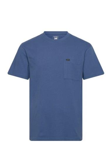 Relaxed Pocket Tee Tops T-shirts Short-sleeved Blue Lee Jeans