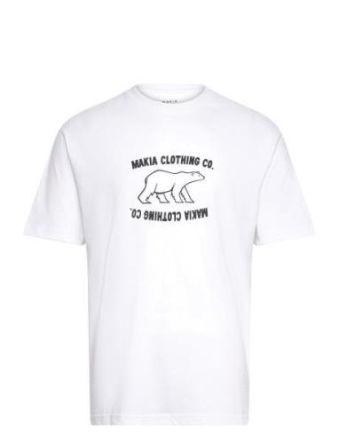 Arctic T-Shirt Tops T-shirts Short-sleeved White Makia