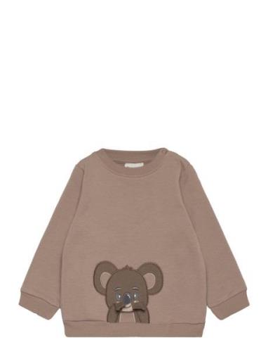 Sweatshirt Ls Tops Sweat-shirts & Hoodies Sweat-shirts Brown Minymo