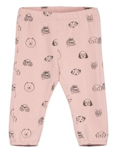 Pants Aop Sweat Bottoms Sweatpants Pink Minymo