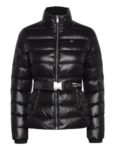 Tjw Branded Belt Down Jacket Vuorillinen Takki Topattu Takki Black Tom...