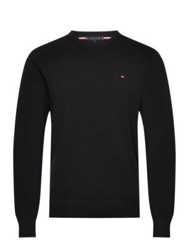 Essential Structure Crew Neck Tops Knitwear Round Necks Black Tommy Hi...