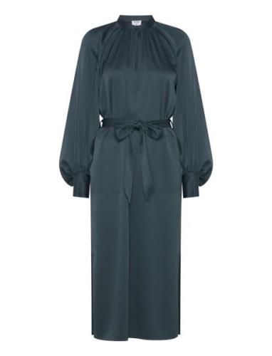 Belted Long Sleeve Dress Maksimekko Juhlamekko Blue Filippa K