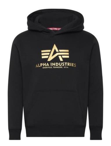 Basic Hoody Carbon Tops Sweat-shirts & Hoodies Hoodies Black Alpha Ind...