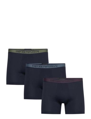 Men's Knit 3-Pack Boxer Bokserit Navy Emporio Armani