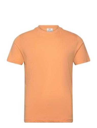 Basic Cotton Stretch T-Shirt Tops T-shirts Short-sleeved Orange Mango