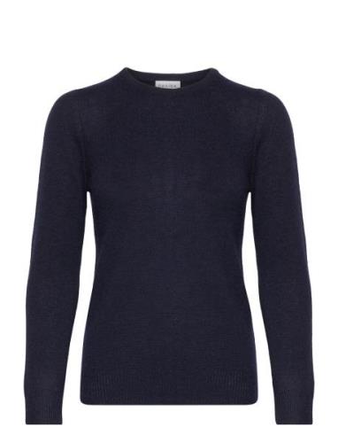 Basic Sweater Loose Tension Tops Knitwear Jumpers Navy Davida Cashmere