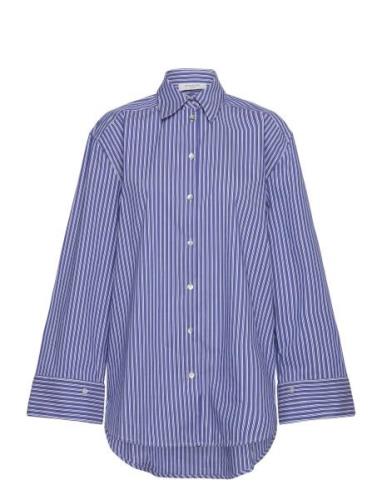 Pavia Stripe Shirt Tops Shirts Long-sleeved Blue Rosemunde