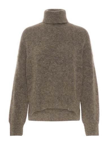 Alphagz Rollneck Tops Knitwear Turtleneck Beige Gestuz