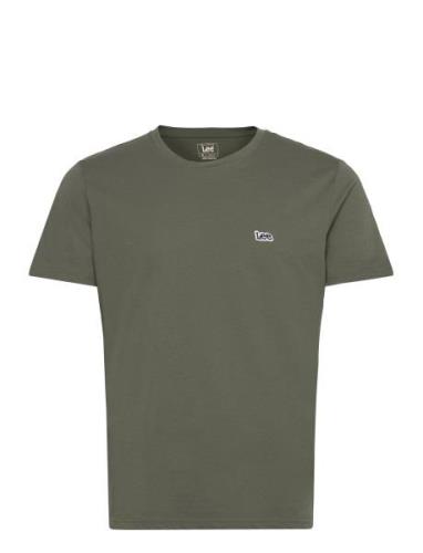 Ss Patch Logo Tee Tops T-shirts Short-sleeved Khaki Green Lee Jeans