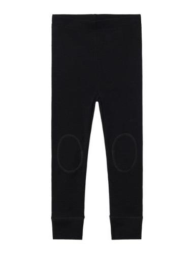 Nmmwang Wool Rib Longjohn Bottoms Leggings Black Name It