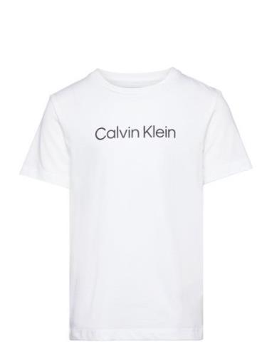 Inst. Logo Ss T-Shirt Tops T-shirts Short-sleeved White Calvin Klein