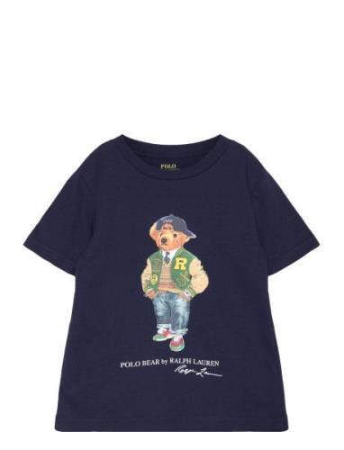 26/1 Jersey-Ss Cn-Kn-Tsh Tops T-shirts Short-sleeved Navy Ralph Lauren...