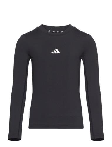 J Tf Ls Tee Tops T-shirts Long-sleeved T-shirts Black Adidas Sportswea...