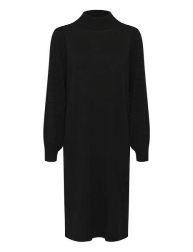 Kananna Knit Dress Polvipituinen Mekko Black Kaffe