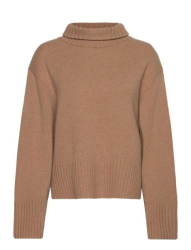 Hilary Sweater Tops Knitwear Turtleneck Beige Stylein