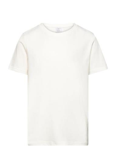 T Shirt Regular Solid Tops T-shirts Short-sleeved White Lindex