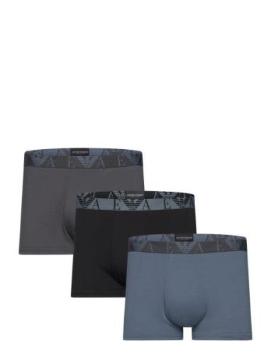 Men's Knit 3-Pack Trunk Bokserit Black Emporio Armani