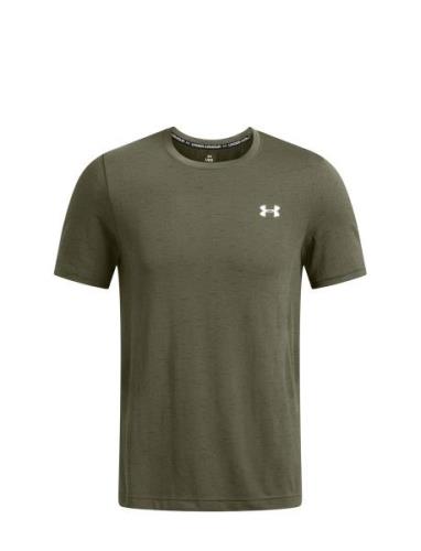 Ua Vanish Seamless Ss Sport T-shirts Short-sleeved Khaki Green Under A...