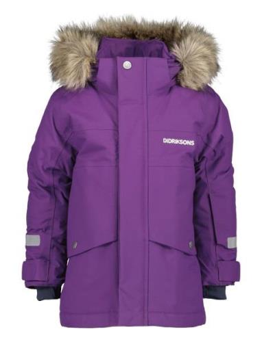 Bjärven Kids Parka 3 Parka Takki Purple Didriksons