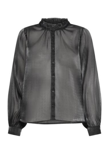 Cucase Shirt Tops Blouses Long-sleeved Black Culture