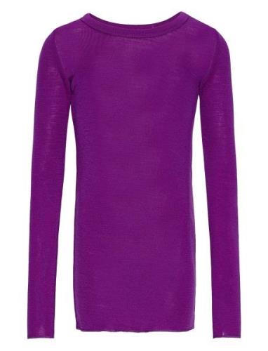 Rihanna Wool Tops T-shirts Long-sleeved T-shirts Purple Molo