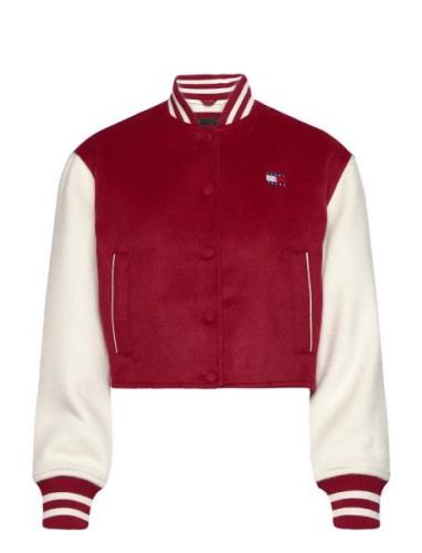 Tjw Crp Varsity Jacket Bombertakki Red Tommy Jeans