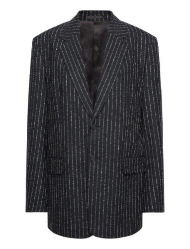 Davina Pinstripe Blazer Blazers Single Breasted Blazers Black Filippa ...