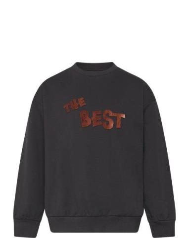 Sweatshirt Ls Tops Sweat-shirts & Hoodies Sweat-shirts Black Minymo