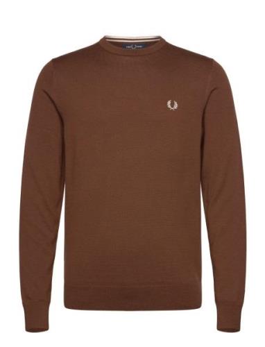 Classic C/N Jumper Tops Knitwear Round Necks Brown Fred Perry