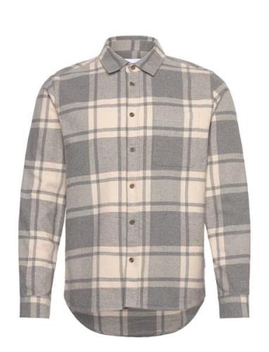 Jeremy Flannel Shirt Tops Shirts Casual Grey Les Deux