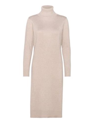 Milasz Roll Neck Long Dress Polvipituinen Mekko Beige Saint Tropez