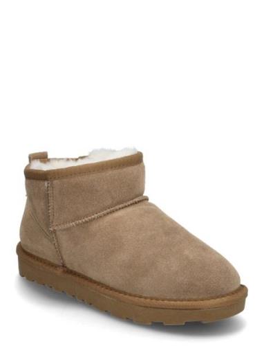 Teddy Boot Low Bootsit Nauhalliset Saapikkaat Beige Sofie Schnoor