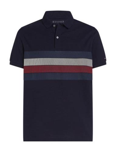 Shadow Global Stripe Reg Polo Tops Polos Short-sleeved Navy Tommy Hilf...