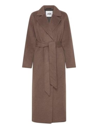 Lorelei Belted Coat Outerwear Coats Winter Coats Brown Twist & Tango