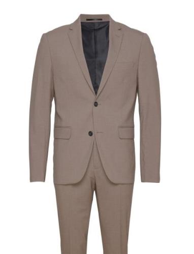 Plain Mens Suit - Normal Lenght Puku Beige Lindbergh