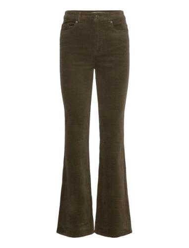 Pzsally Uhw Pant Bottoms Jeans Flares Khaki Green Pulz Jeans