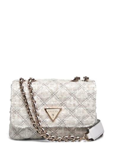 Giully Mini 2 Comp Cnvrtbl Flp Bags Crossbody Bags White GUESS