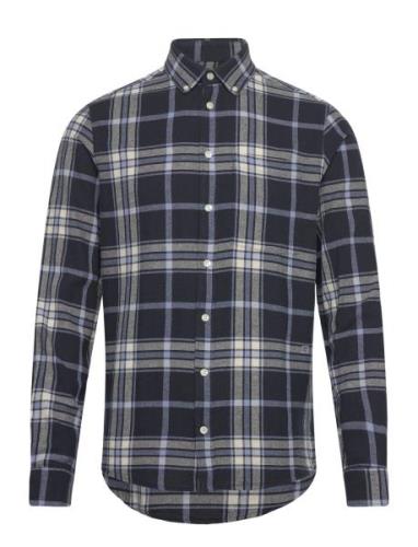 Cfanton Ls Bd Checked Shirt Tops Shirts Casual Navy Casual Friday