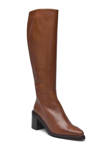 Long Boots Korkeavartiset Saapikkaat Brown Billi Bi